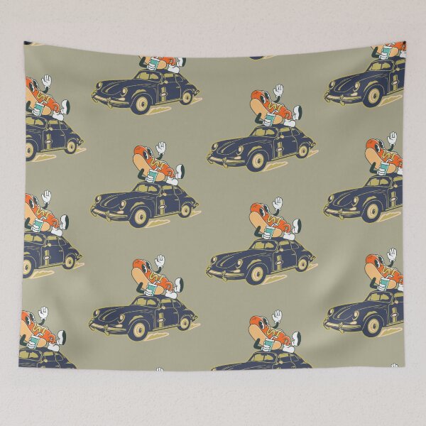Item preview, Funny Hot Dog on Classic Car designed and sold by A touch of creativity.