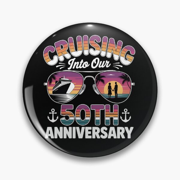 Item preview, Cruising Into Our 50th Anniversary, Vintage Cruise Couple Sunglasses designed and sold by Zizo-DR44.