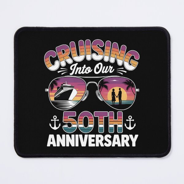 Item preview, Cruising Into Our 50th Anniversary, Vintage Cruise Couple Sunglasses designed and sold by Zizo-DR44.