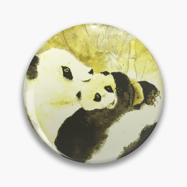 Item preview, Traditional Ink Panda and Cub Painting designed and sold by WildPalitteArt.