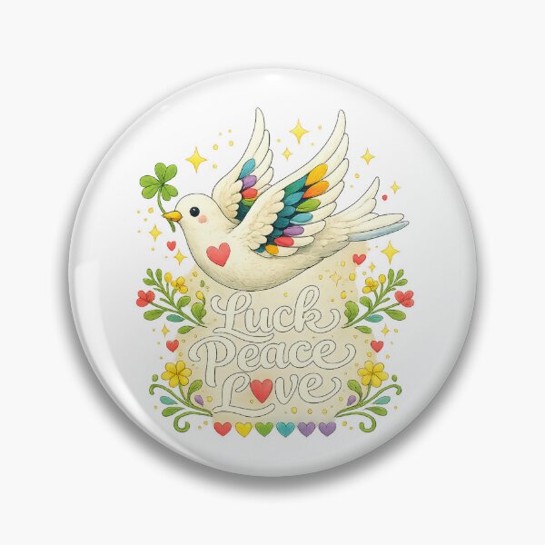Item preview, Lucky Dove With Four Leaf Clover Floral Design designed and sold by QuiteOrbit.