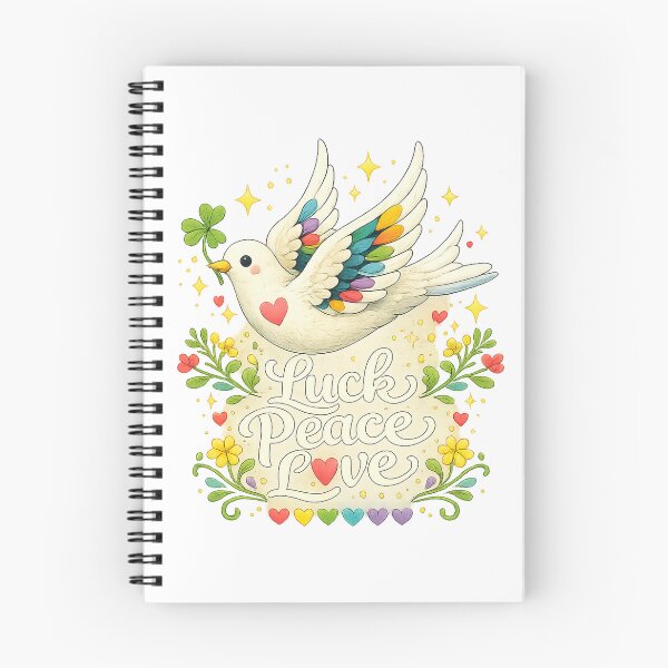 Item preview, Lucky Dove With Four Leaf Clover Floral Design designed and sold by QuiteOrbit.