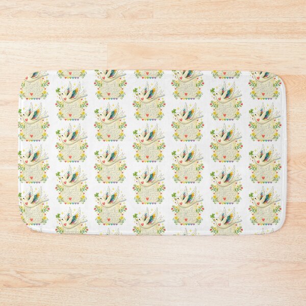 Item preview, Lucky Dove With Four Leaf Clover Floral Design designed and sold by QuiteOrbit.