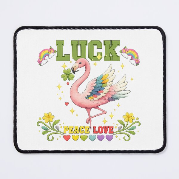 Item preview, Luck Peace Love Cute flamingo designed and sold by QuiteOrbit.