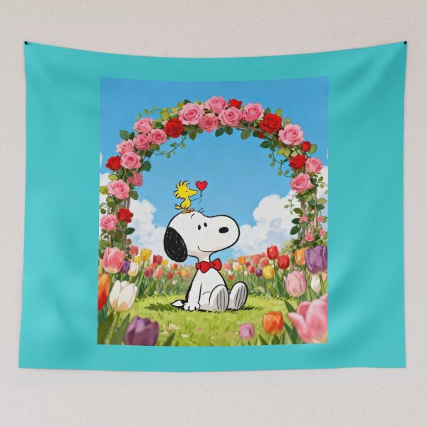 Item preview, Snoopy tulips Arch Garden Valentine Art. designed and sold by Innova_Creations.
