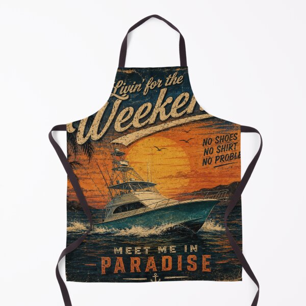 Item preview, Vintage Weekend Boating Sunset Retro Boat Graphic | Nautical Paradise Distressed T-Shirt Design designed and sold by S06PMarketing.