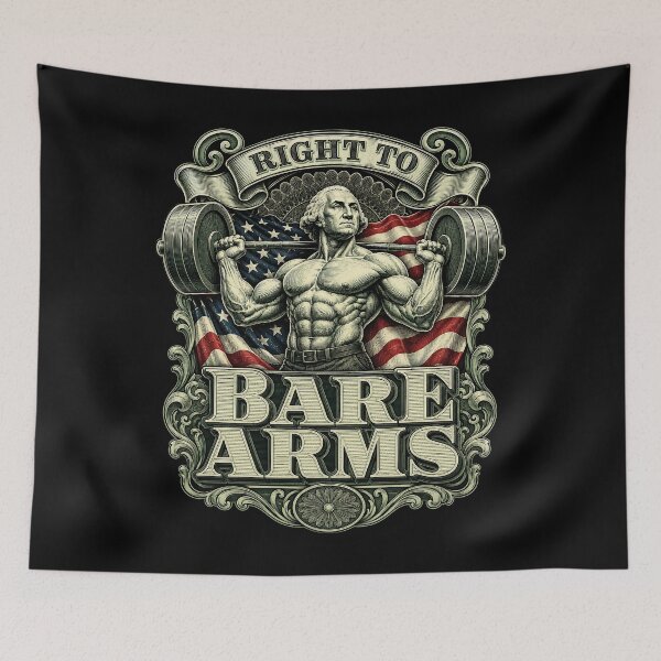 Item preview, Right To Bare Arms Patriotic Gym Humor designed and sold by Victor Shadehorn.