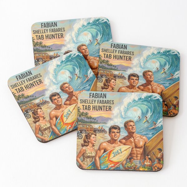 Item preview, Ride the Wild Surf Retro Movie Poster Art Print designed and sold by Art's Diner.