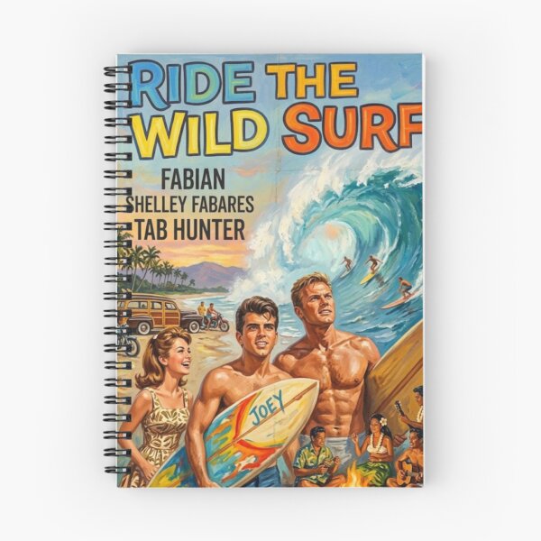 Item preview, Ride the Wild Surf Retro Movie Poster Art Print designed and sold by Art's Diner.