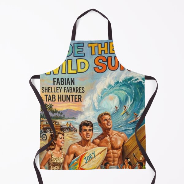 Item preview, Ride the Wild Surf Retro Movie Poster Art Print designed and sold by Art's Diner.