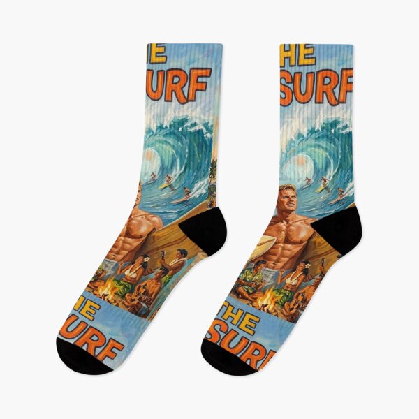 Item preview, Ride the Wild Surf Retro Movie Poster Art Print designed and sold by Art's Diner.