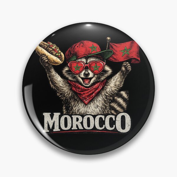 Item preview, Funny Morocco Raccoon, Moroccan Flag Animal, Vintage Patriotic Morocco, Cute Raccoon Gift designed and sold by Zizo-DR44.