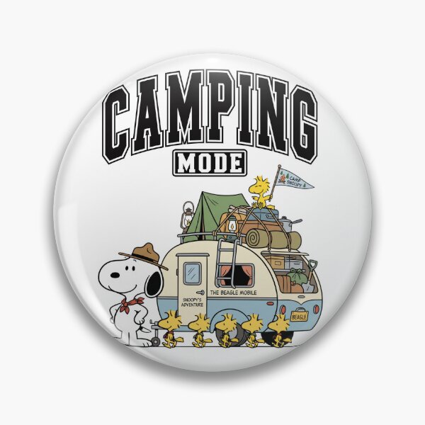 Item preview, Camping in Cute Trailer with Dog designed and sold by The Retromotel.
