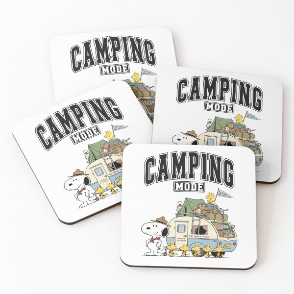 Item preview, Camping in Cute Trailer with Dog designed and sold by The Retromotel.