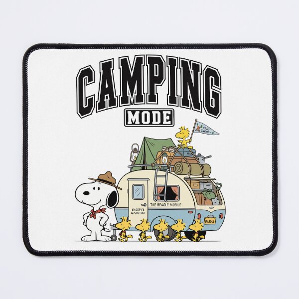 Item preview, Camping in Cute Trailer with Dog designed and sold by The Retromotel.