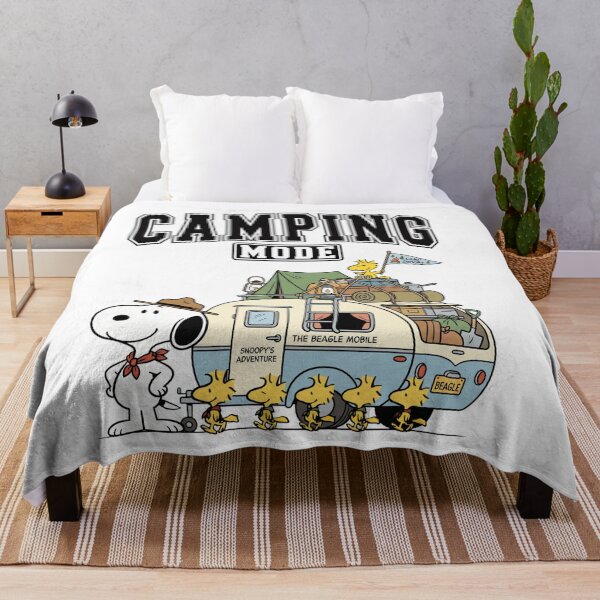 Item preview, Camping in Cute Trailer with Dog designed and sold by The Retromotel.