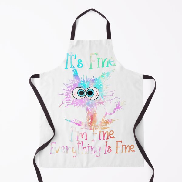 Item preview, It's Fine I'm Fine Everything is Fine Shirt Tie Dye Cat T-Shirt designed and sold by Voila-creative.
