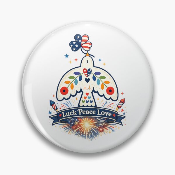 Item preview, Luck Peace Love happy 4th of july designed and sold by QuiteOrbit.