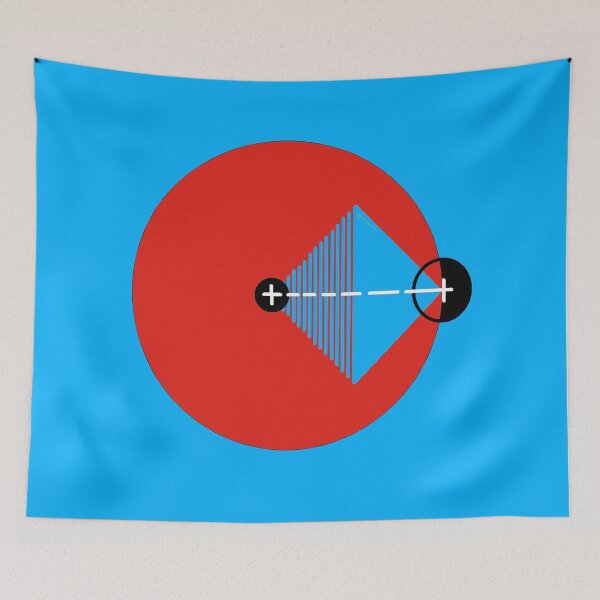 Item preview, Geometric Interception Blue Minimalist Diagram Abstract Art designed and sold by MAMA.art.Rio <Marsailhe_Milward>.