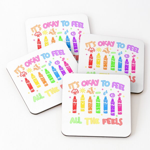 Item preview, Its Okay to Feel All The Feels Mood Color Crayons Teacher T-Shirt designed and sold by DArtfulStudio.