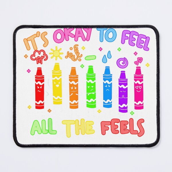 Item preview, Its Okay to Feel All The Feels Mood Color Crayons Teacher T-Shirt designed and sold by DArtfulStudio.