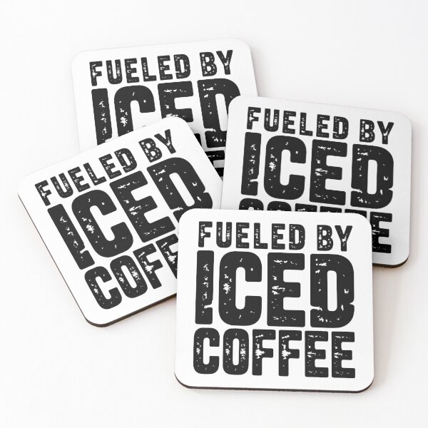 Item preview, Fueled By Iced Coffee, Funny Coffee Lover Vintage Distressed Caffeine, Barista Gift designed and sold by Zizo-DR44.