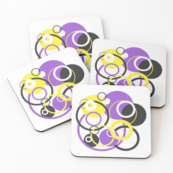 Item preview, Nonbinary Pride Circles designed and sold by Dragon_Panda.