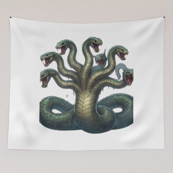 Item preview, Mythical Multi-Headed Hydra Fantasy Illustration designed and sold by DailyDoodlesBySumbul.