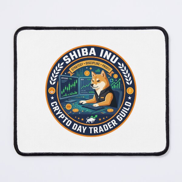 Item preview, Shiba Inu Crypto Day Trader Candlestick Market Chart designed and sold by PictoVibe.