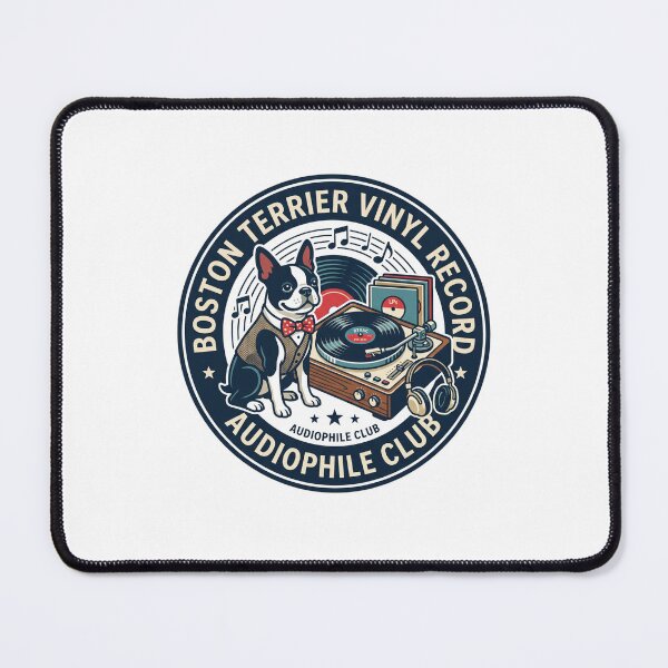 Item preview, Boston Terrier Vinyl Record Audiophile Turntable Player designed and sold by PictoVibe.