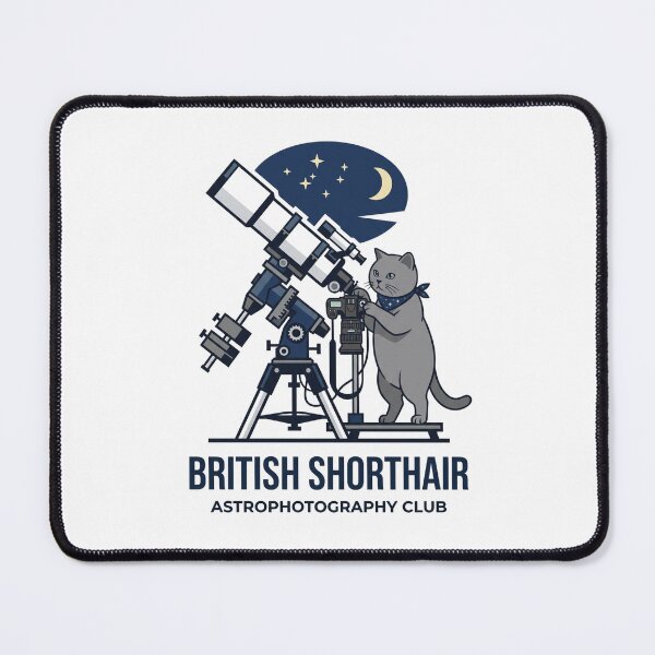 Item preview, British Shorthair Astrophotography Star Tracking Camera Space designed and sold by PictoVibe.