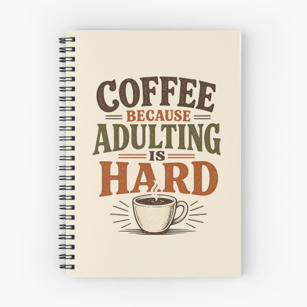 Item preview, Coffee Because Adulting Is Hard Funny Retro Coffee Lover Vintage Caffeine designed and sold by piketo.