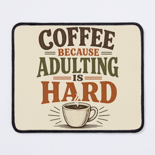 Item preview, Coffee Because Adulting Is Hard Funny Retro Coffee Lover Vintage Caffeine designed and sold by piketo.