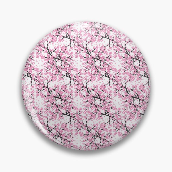 Item preview, Pink Cherry Blossom Tree Wreathes on Spring White Sky Pixel Art designed and sold by Saburkitty.