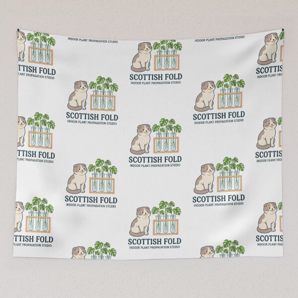 Item preview, Scottish Fold Indoor Plant Propagation Monstera Cutting designed and sold by PictoVibe.