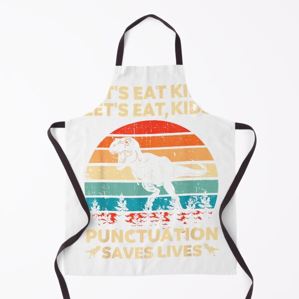 Item preview, Let's Eat Kids Punctuation Saves Lives Funny Grammar Dino T-Shirt designed and sold by SavsMerch.