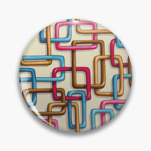 Item preview, Retro Interlocking Geometric Pattern designed and sold by ChromaMesh.
