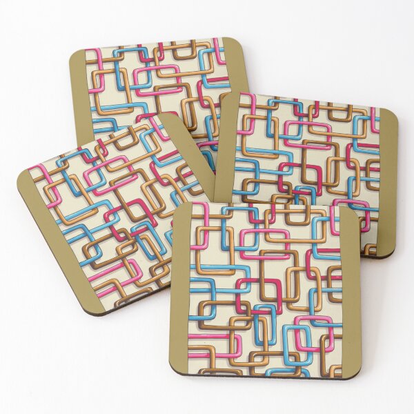 Item preview, Retro Interlocking Geometric Pattern designed and sold by ChromaMesh.