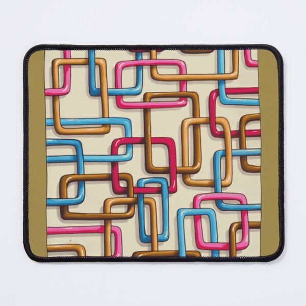 Item preview, Retro Interlocking Geometric Pattern designed and sold by ChromaMesh.