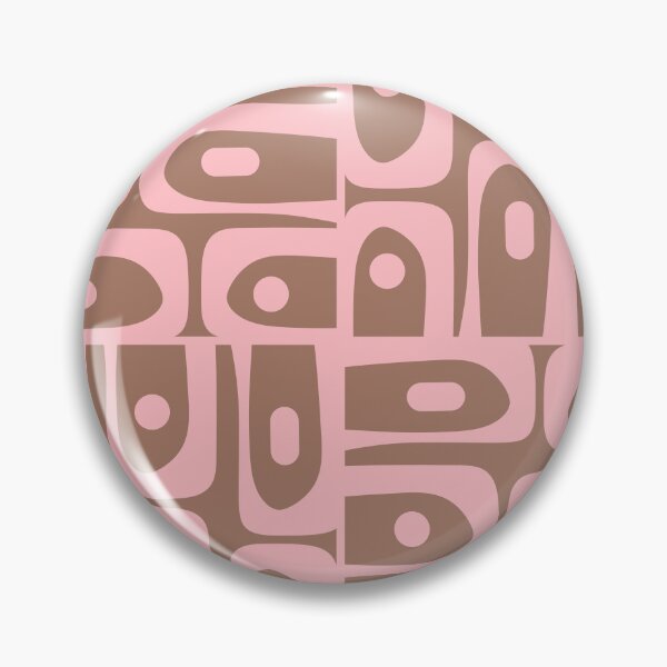 Item preview, Mid Century Modern Abstract Geometric Piquet Multi Pattern in Mocha Brown and Blush Pink designed and sold by kierkegaard.