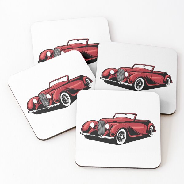 Item preview, Vintage Red Classic Convertible Car T-Shirt | Retro Antique Roadster Graphic Tee designed and sold by phsycartwork.