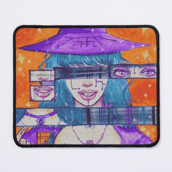 Item preview, Glitch Cyberpunk Witch Magic Art designed and sold by MysticGothics.