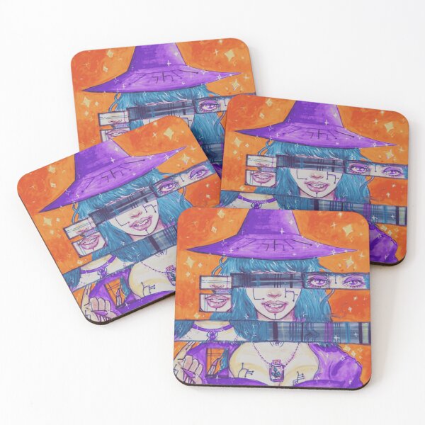 Item preview, Glitch Cyberpunk Witch Magic Art designed and sold by MysticGothics.