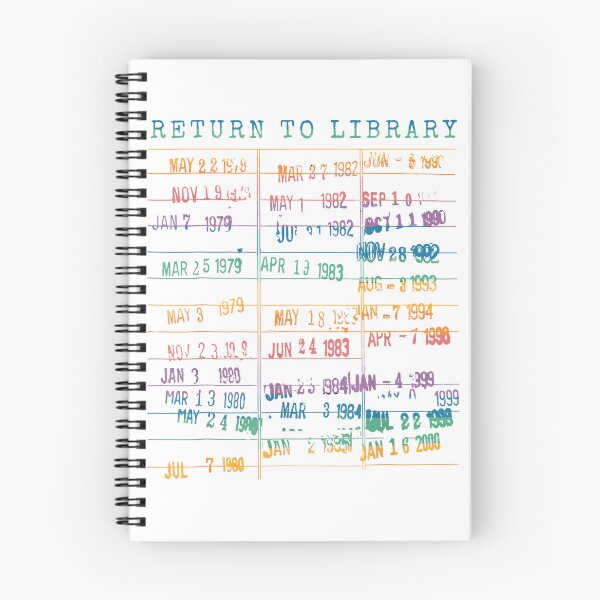 Item preview, Library Card Vintage Book Due Date Bookish Rainbow Reading T-Shirt designed and sold by Othinus.