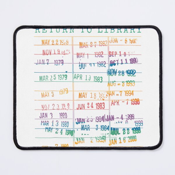 Item preview, Library Card Vintage Book Due Date Bookish Rainbow Reading T-Shirt designed and sold by Othinus.