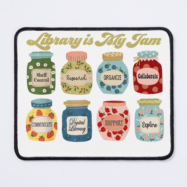 Item preview, Library is My Jam Librarian Appreciation Reading Teacher T-Shirt designed and sold by SavsMerch.