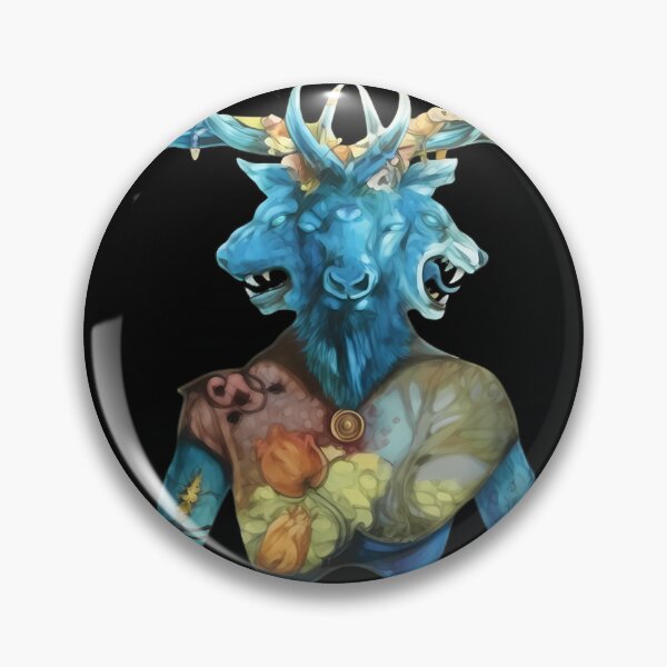 Item preview, Mythic Creature Blue Horns Portrait designed and sold by ARTBYKTANA.