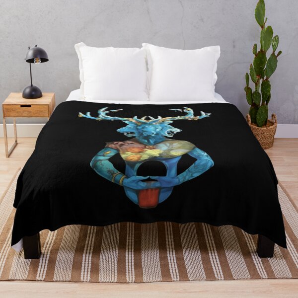 Item preview, Mythic Creature Blue Horns Portrait designed and sold by ARTBYKTANA.