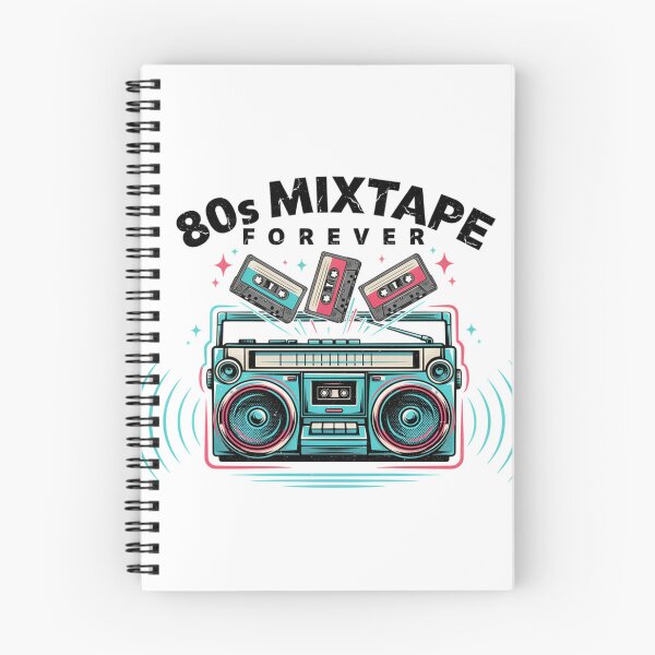 Item preview, Retro Boombox & Cassettes – 80s Vibes Only Neon Boombox Design designed and sold by Midnight Veil Designs.