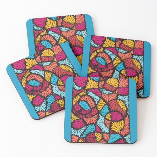 Item preview, Vibrant Abstract Floral Petal Mosaic designed and sold by ChromaMesh.